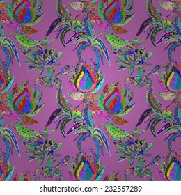 Seamless texture on pink background. Vector illustration. Seamless pattern for your design wallpapers, pattern fills, web page backgrounds, surface textures. 