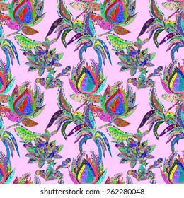 Seamless texture on pink background. Vector illustration. Seamless pattern for your design wallpapers, pattern fills, web page backgrounds, surface textures.