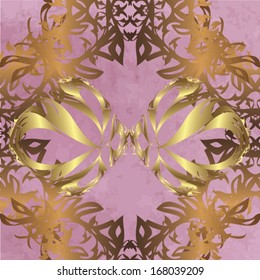 seamless texture on a purple background. Vector hand drawn watercolor background with decorative 