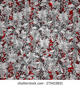Seamless texture on red background. Vector illustration. Seamless pattern for your design wallpapers, pattern fills, web page backgrounds, surface textures.