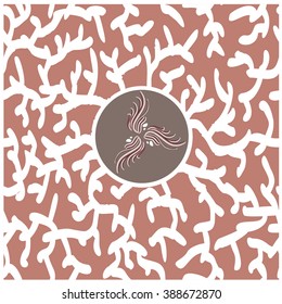 Seamless texture on a sea subject. Vector illustration.