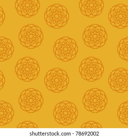 seamless texture with an orange ornament