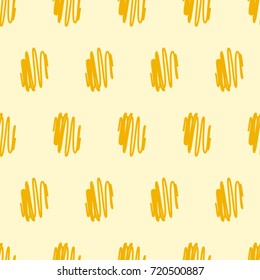 Seamless texture. Orange scribbles on a pink background