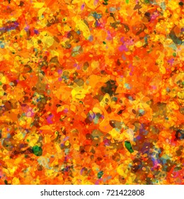 Seamless texture. Orange splatter pattern Abstract vector background for web page, banners, fabric, home decor, wrapping 
