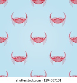 Seamless texture with original red strip crabs