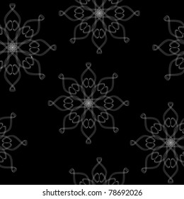 seamless texture with an ornament on a black background