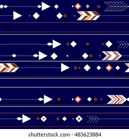 seamless texture. ornament. stylized arrows. pattern. geometry