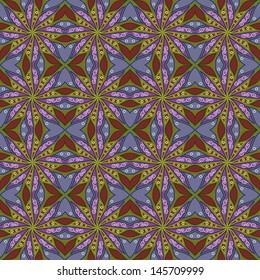 Seamless texture with ornate flowers 