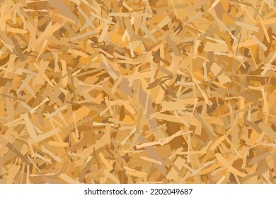 Seamless texture of OSB boards from wood chips. Wooden building panels. Plywood vector pattern . Oriented particle background. Sheet of fibreboard with fragments of compressed sawdust.