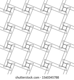 Seamless texture with outline geometric forms .