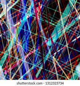 Seamless texture. Paint stripes and lines mix random