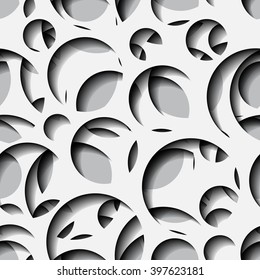 Seamless texture - paper cut circles. Background for web, banner, cards, e-mail etc.