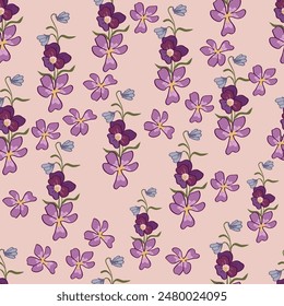 Textura sin costuras de rosas pastel para textiles. ilustración.