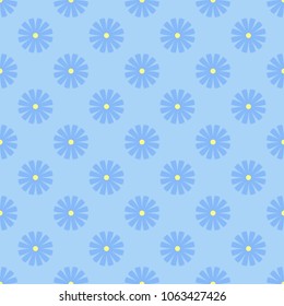 Seamless texture pattern with blue flowers