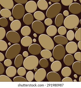 Seamless texture pattern with brown stones
