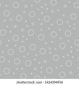 Seamless texture pattern of circles and crosses. 
