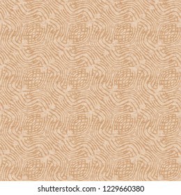 Seamless texture. Pattern of curved lines on the background of the colors of the old paper.
