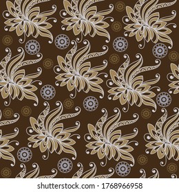 Textura sin foco (patrón) en estilo floral. Adecuado para el diseño: tela, web, papel pintado, empaque, envoltura. Ilustración vectorial.