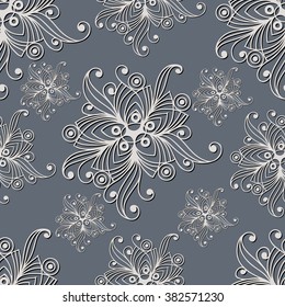 Seamless texture (pattern) in floral style. Suitable for design: cloth, web, wallpaper, packaging, wrapping. Vector illustration.