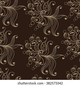 Seamless texture (pattern) in floral style. Suitable for design: cloth, web, wallpaper, packaging, wrapping. Vector illustration.