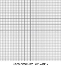 Seamless texture pattern of graph paper on a white background for precise drawings and measurements. Vector Illustration