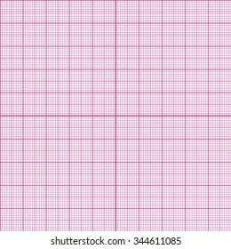 Seamless texture pattern of graph paper on a white background for precise drawings and measurements. Vector Illustration