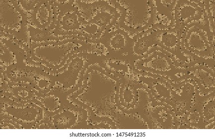 Seamless texture pattern. Halftone dots background. Brown, beige, khaki military fashion camouflage. Abstract vector for print on fabric, textile or paper. pattern seamless.