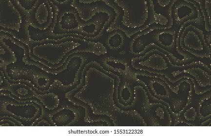 Seamless texture pattern. Halftone dots background. Brown, beige, khaki military fashion camouflage. Abstract vector for print on fabric, textile or paper. camouflage vector.