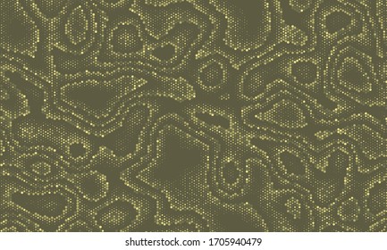 Seamless texture pattern. Halftone dots background. Brown, beige, khaki military fashion camouflage. Abstract vector for print on fabric, textile or paper. sequins pattern.