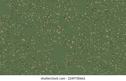 Seamless texture pattern. Halftone dots background. Khaki green military fashion camouflage. Abstract vector for print on fabric, textile or paper. camouflage background.