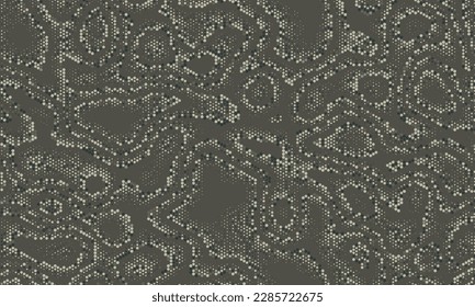 Seamless texture pattern. Halftone dots background. Brown, beige, khaki military fashion camouflage. Abstract vector for print on fabric, textile or paper. sequins pattern.