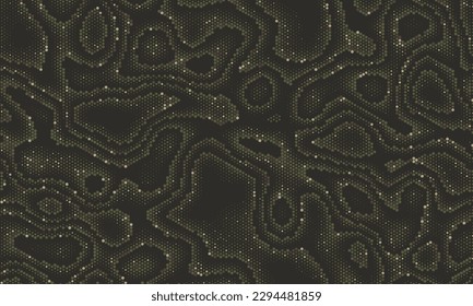 Seamless texture pattern. Halftone dots background. Brown, beige, khaki military fashion camouflage. Abstract vector for print on fabric, textile or paper. camouflage pattern.