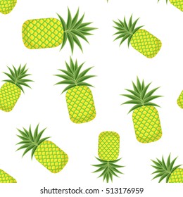 Seamless texture or pattern of juicy pineapple, the favorite tropical fruit that is very good for summer
