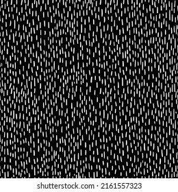 Seamless texture pattern on a black square background. The vertical direction of the white dashes. Boho. Used for printing on paper, fabric, packaging, wallpaper. Eps10.