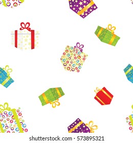 Seamless texture pattern for packing gifts vector image