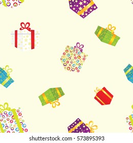 Seamless texture pattern for packing gifts vector image