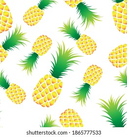 Seamless texture pattern of Pine apple - vector illustration