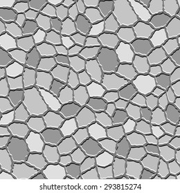 Seamless texture pattern with uncolored rugged tiles