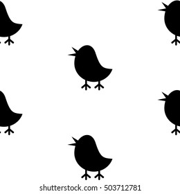 seamless texture pattern vector cute silhouette chick easy logo