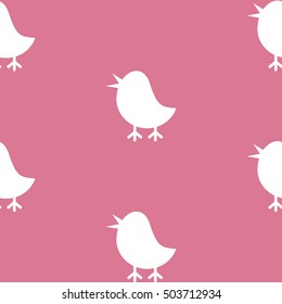 seamless texture pattern vector cute silhouette chick easy logo
