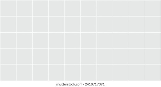 Seamless texture pattern of white tile floor or wall. Look new clean surface in top view for background. Decorative finishing material in bathroom, kitchen or laundry room. Vector illustration design.