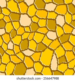 Seamless texture pattern with yellow rugged tiles