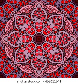 Seamless texture with patterned mandala and tribal pattern for your creativity