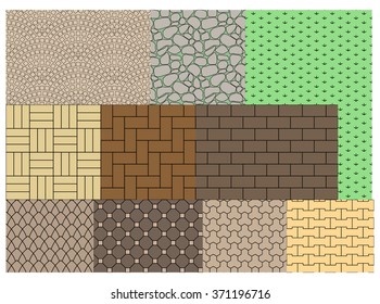 Seamless texture of paving slabs for landscaping