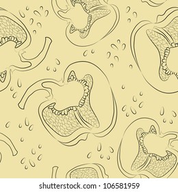 Seamless texture with peppers