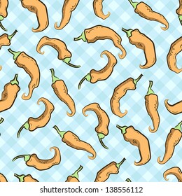 Seamless texture with peppers.