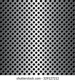 Seamless texture perforated pattern metal surface. Vector illustration