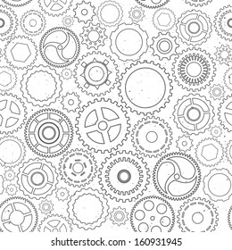 Seamless texture with pinions. Abstract vector illustration.