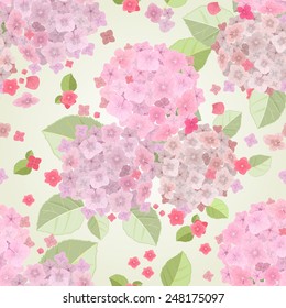 seamless texture with pink flowers
