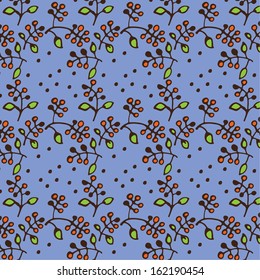 Seamless texture with plant.
